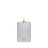 Candela Sirius Sille Solar Ricaricabili Ø7,5xH10cm - Bianco