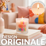 Candela in vetro "Too hot to handle" . Fisura