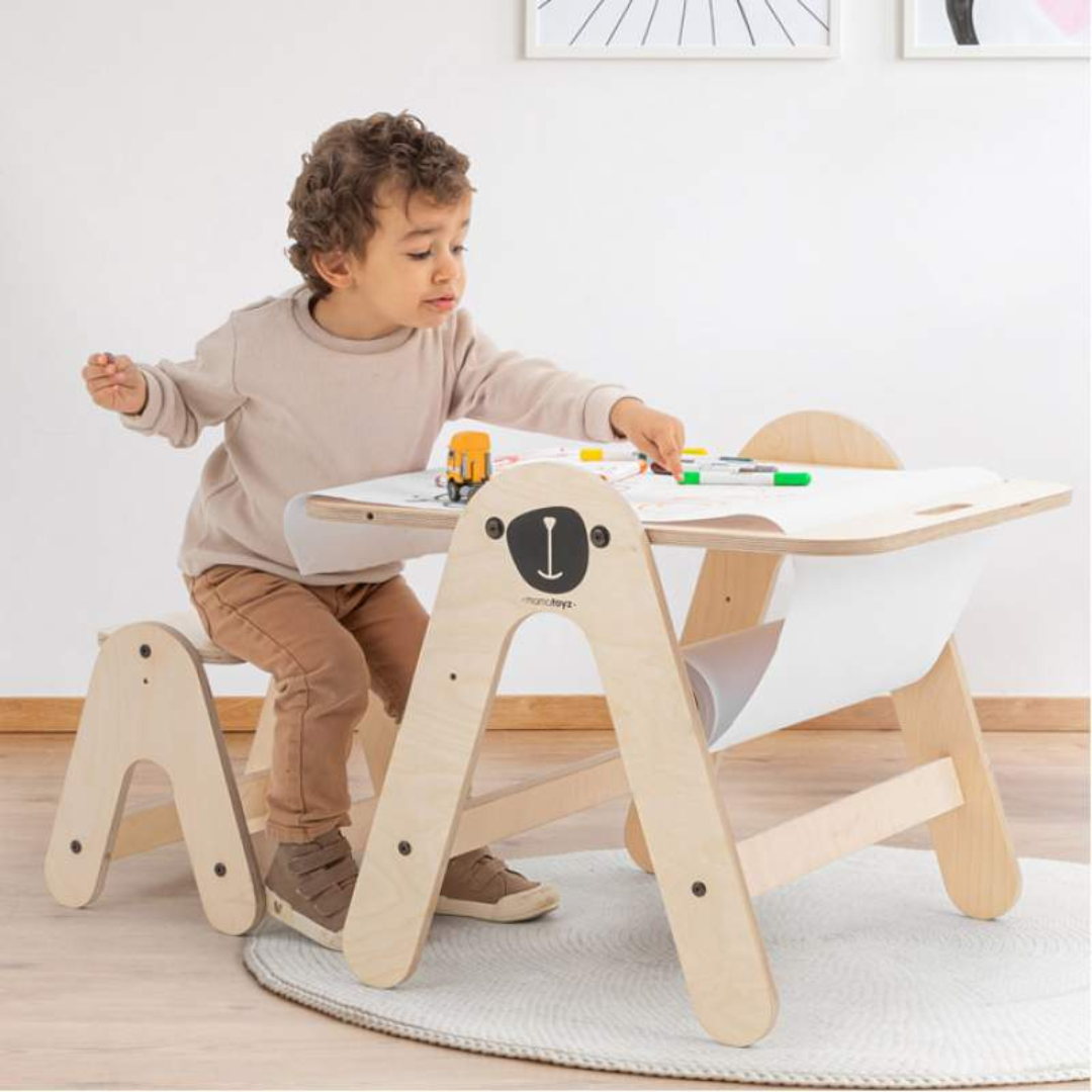 Tavolo e sgabello Massam Orso +24 Betulla - Mamatoyz