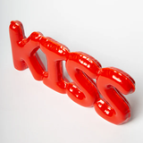 Scritta kiss Blogo Design - Rosso