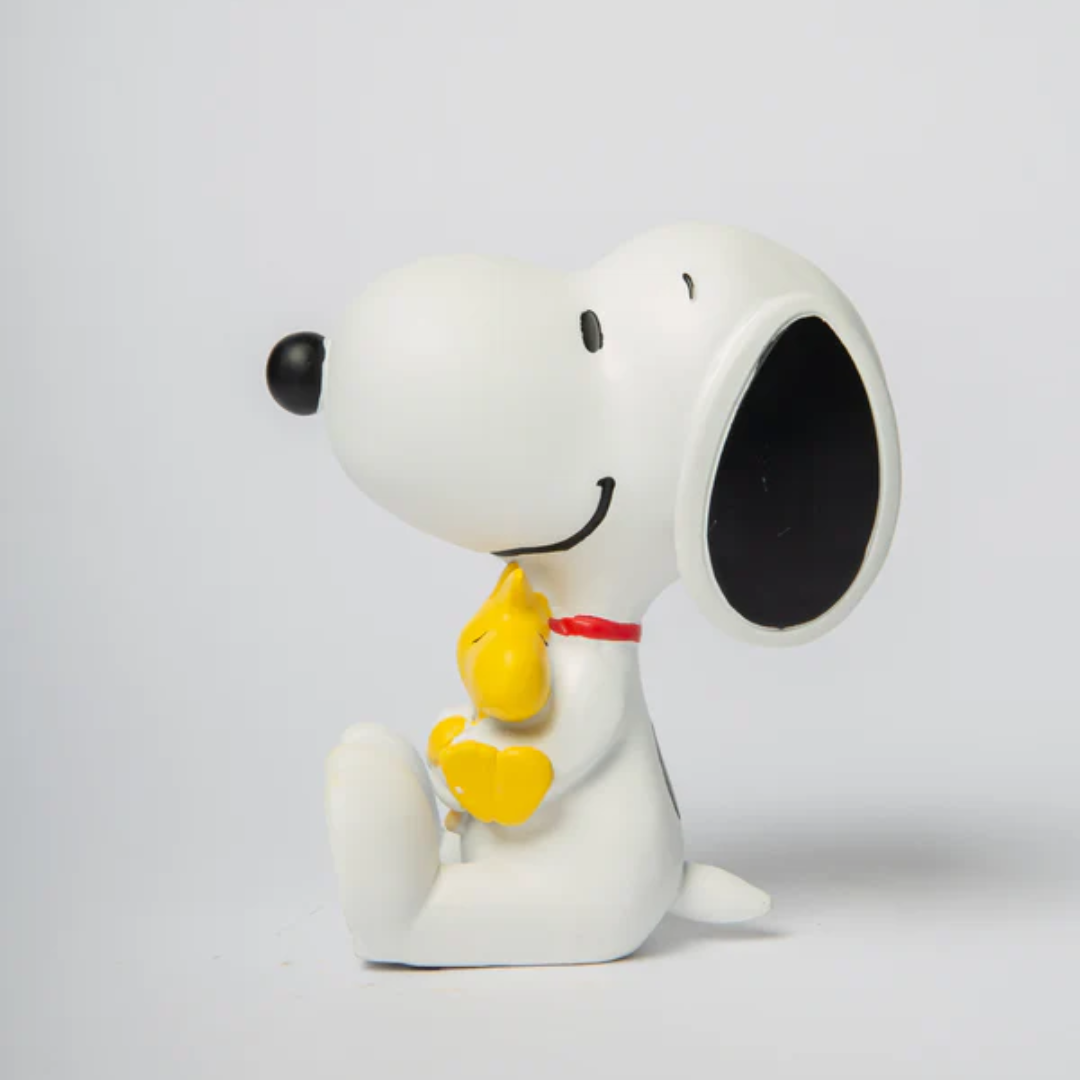 Statua Pinut Woodstock Blogo Design 12cm. - Bianco