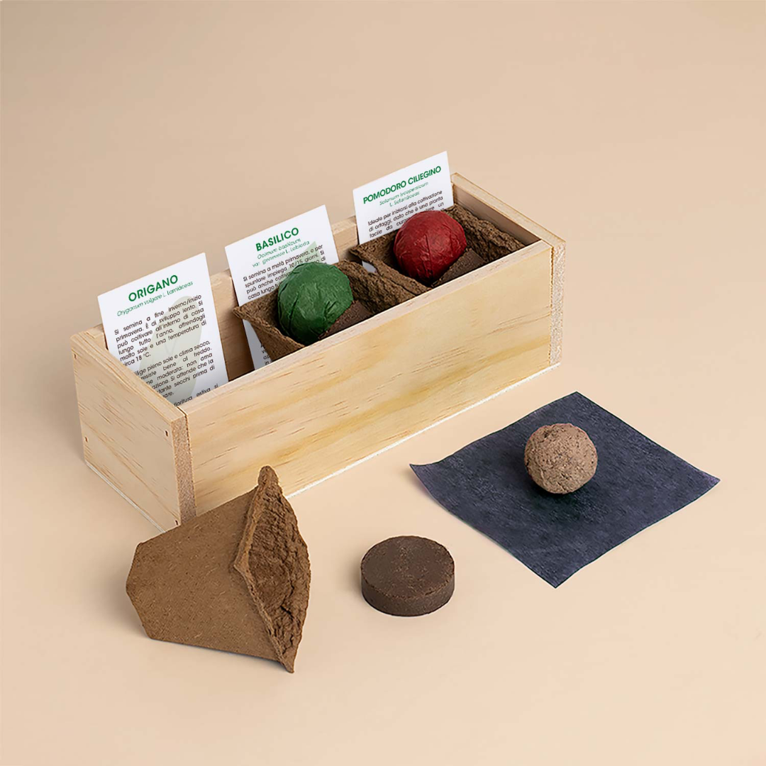 Kit Autocoltivazioni Pizza Reseta Origano, Basilico e Pomodoro ciliegino