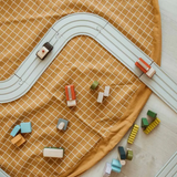 Tappeto e contenitore giochi - Griglia Mostarda - Play&Go