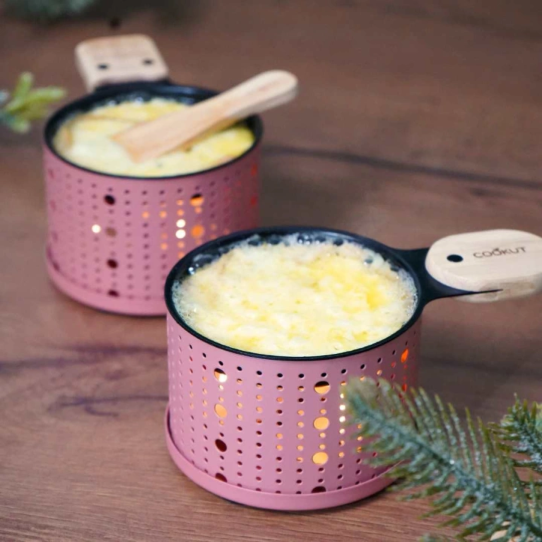 Raclette al lume di candela per 2 rosa - Cookut