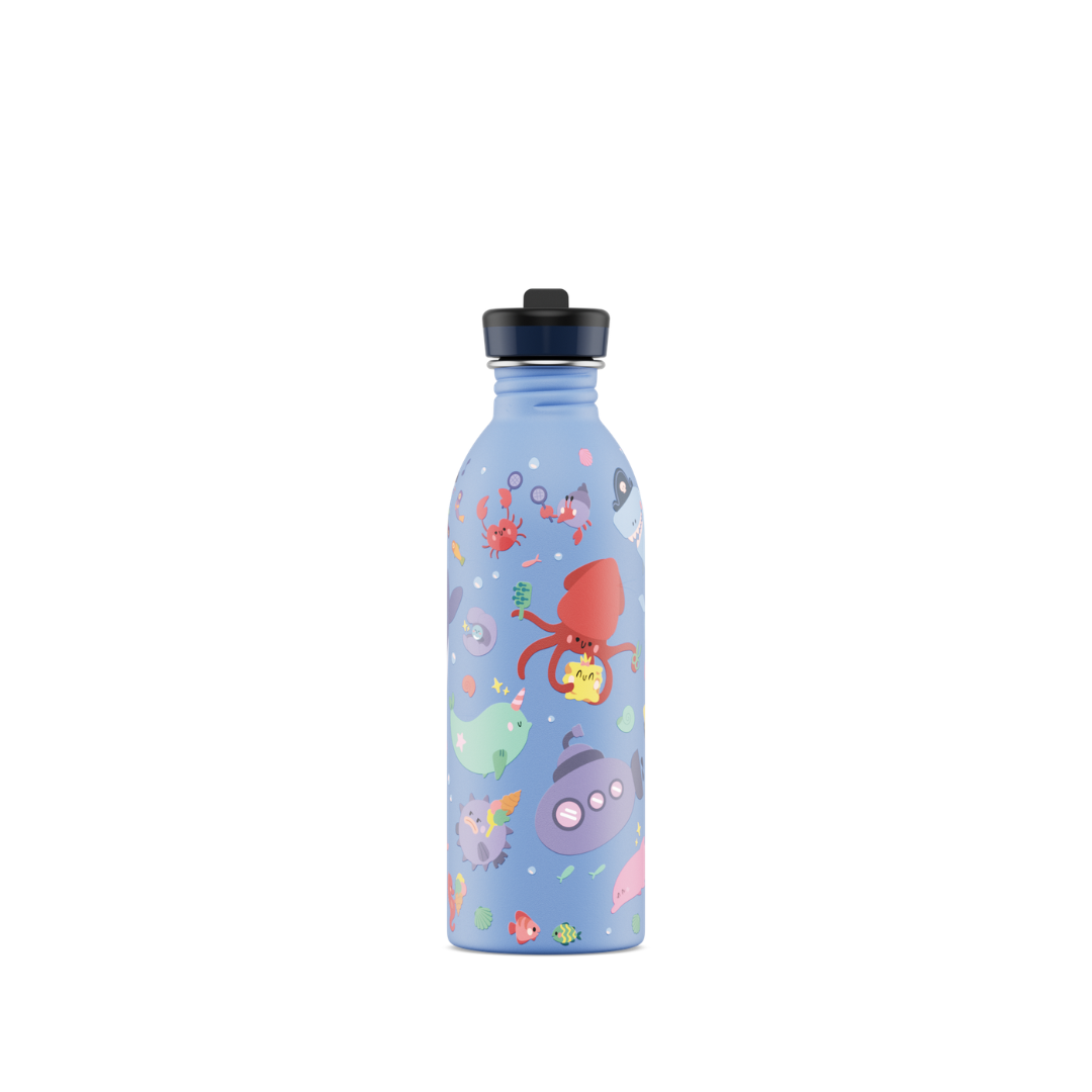 Borraccia 24Bottles Kids - Ocean Friends Cannuccia