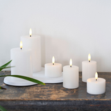 Candela 2pz. Sille Ricaricabili Ø5xH6,5 cm Bianco - Sirius