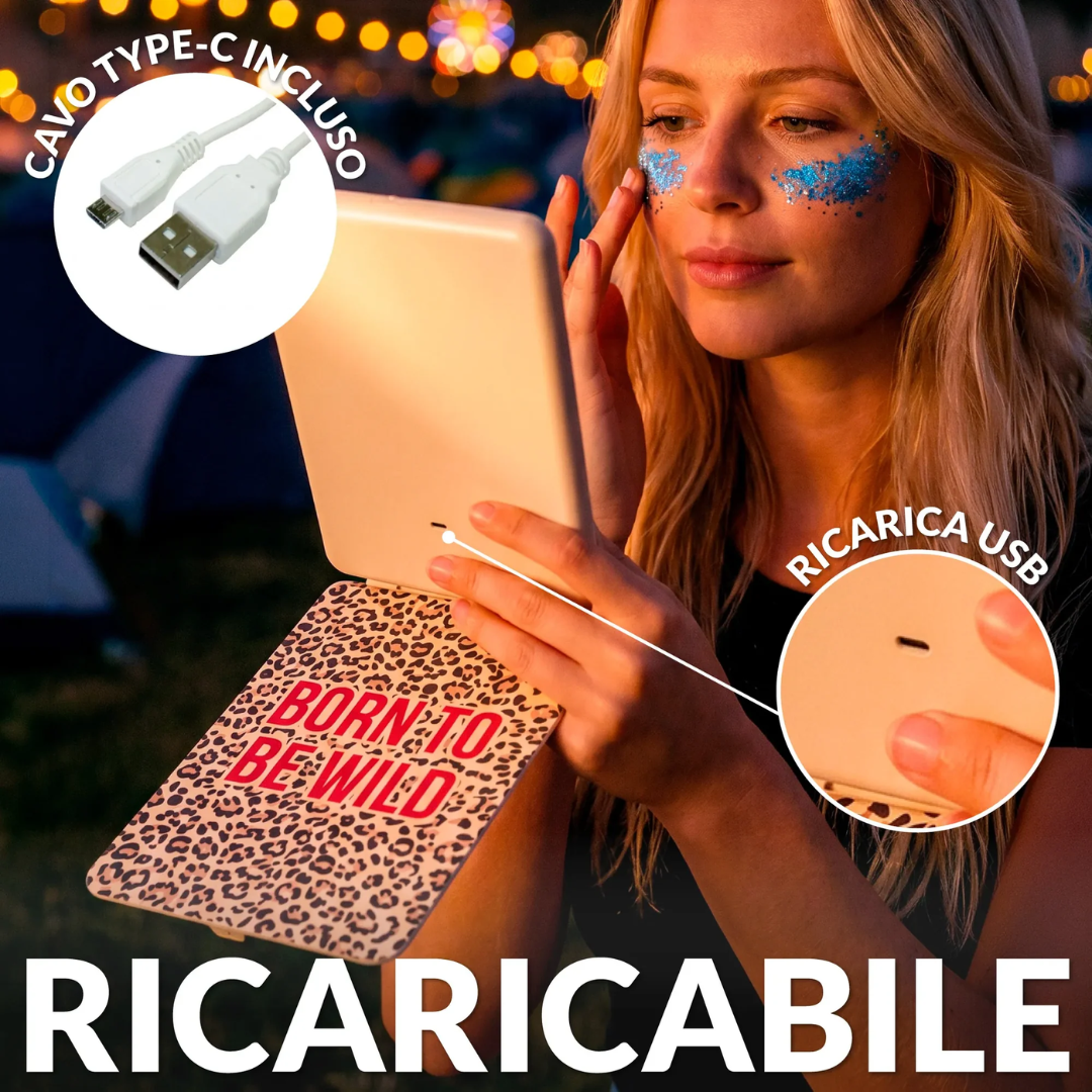 Specchio Portatile Leopard . Fisura