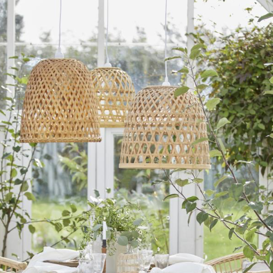 Lampada sospesa in bambù cavo 170 cm IB Laursen