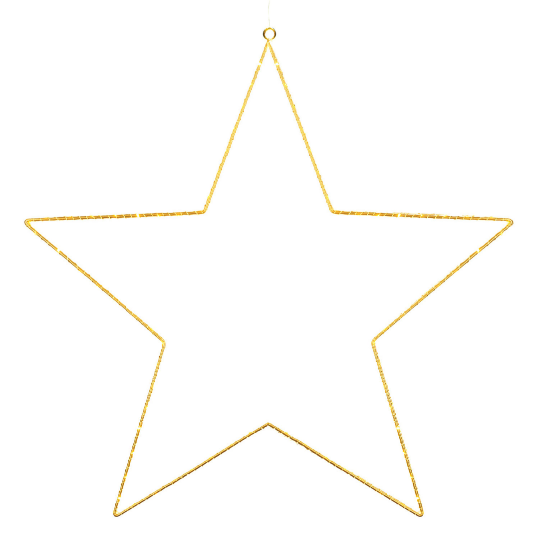 Stella apprendibile Liva Star 70 cm, 80 LED, Oro . Sirius