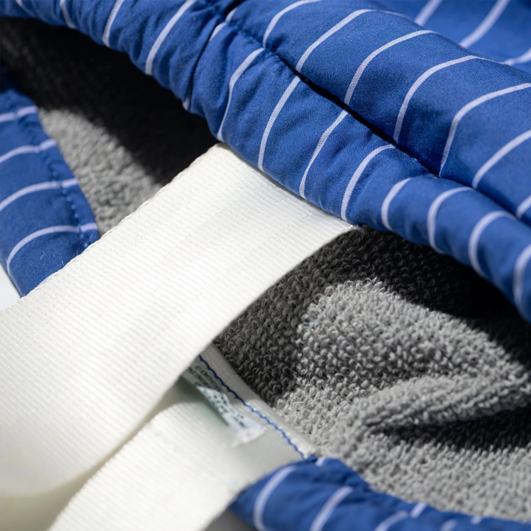 Sacchetto con coulisse in tessuto a righe per camicia Blu - Puebco