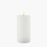 Candela Sirius Sille Ricaricabili Ø10xH20cm, Bianco