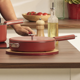 Coperchio Rosso da 28 cm adatto alla pentola in acciaio inox Meravigliosa da 28 cm - Cookut