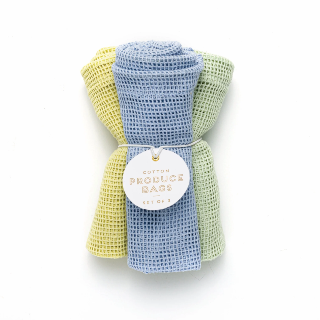 Sacchetti cotone Designwork Inc 3pz. - Blue/Citron/Sage