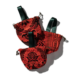 Sacchetto con coulisse in tessuto Jacquard Arancione - Puebco