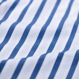 Pantalone in cotone a righe Bianco / Blu - Puebco