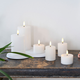 Candela Sirius Sille Ricaricabili Ø7,5xH12,5cm - Bianco
