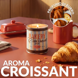 Candela in latta di metallo "Bakery Croissant" . Fisura