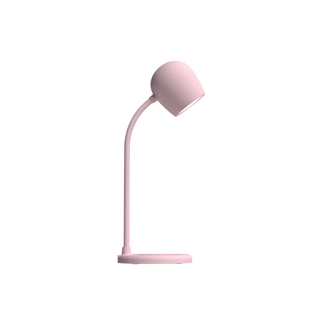 Lampada con altoparlante integrato e ricarica wireless Kreafunk Ellie - Rosa Polvere