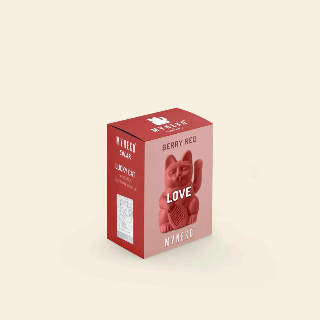 Lucky Cat Solar MYNEKO . Amore . Berry Red - Donkey