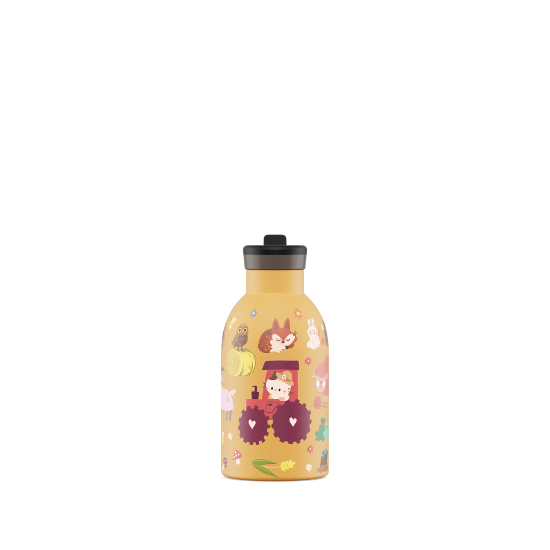 Borraccia termica 24Bottles Clima - Farm Friends 330ml cannuccia