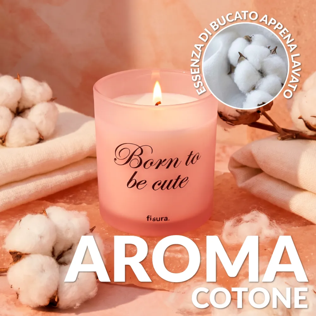 Candela in vetro "Born to be cute" . Fisura