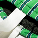 Sacchetto con coulisse in tessuto a righe per camicia verde - Puebco