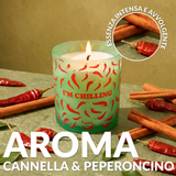 Candela in vetro "I'm chilling" . Fisura