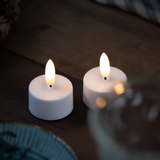 Candela 2pz. Tealight Sille Ricaricabili Ø4xH2,2 cm Bianco - Sirius