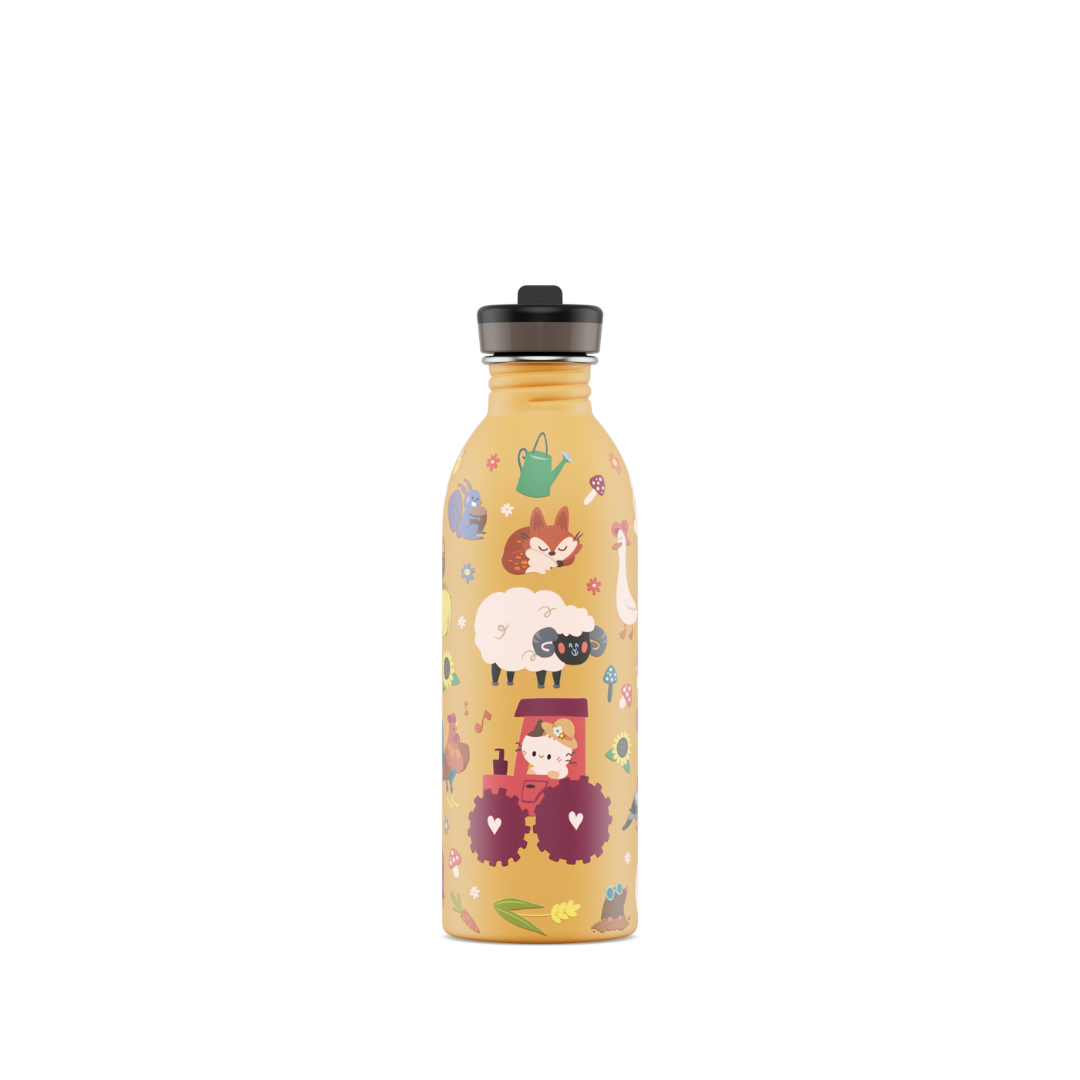 Borraccia 24Bottles Kids - Farm Friends Cannuccia