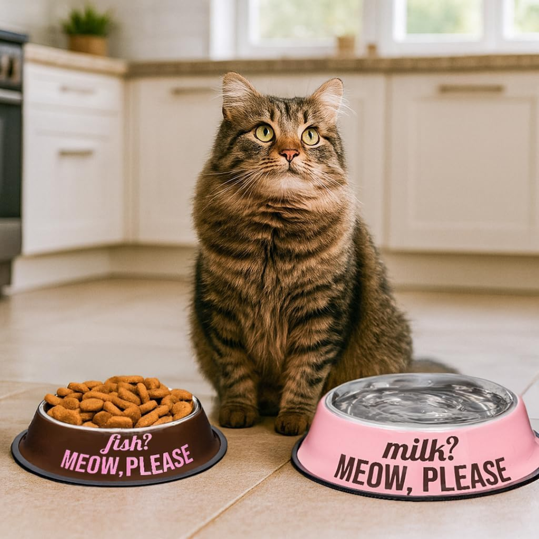 Ciotiola Cibo Animali "fish? meow, please, milk?" Fisura