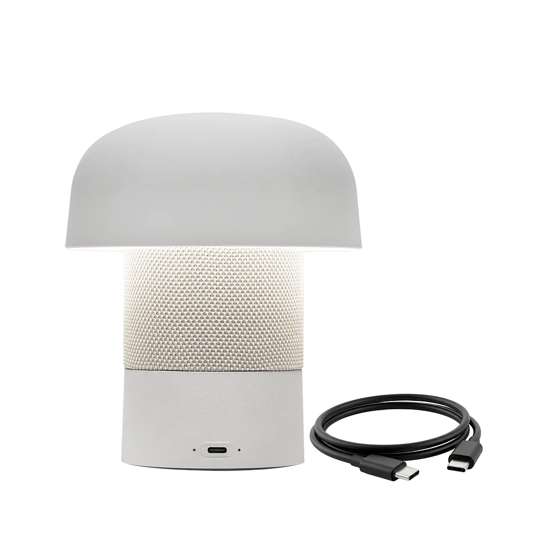 Kooduu Sensa Play Mini col. Cloudy White . Lampada altoparlante Bluetooth portatile