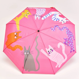 Ombrello richiudibile Fuchsia con Gatti - Original Duckhead