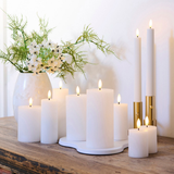 Candele Smilla Ricaricabili Ø7,5 x 10/12,5/15cm Bianco 3 pcs. - Sirius