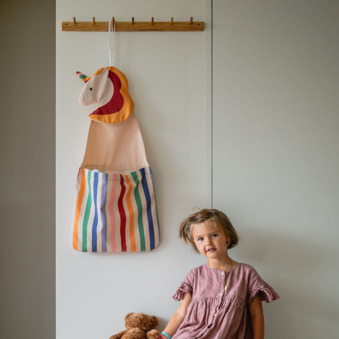 Contenitore a parete e borsa tote - Unicorno - Play&Go