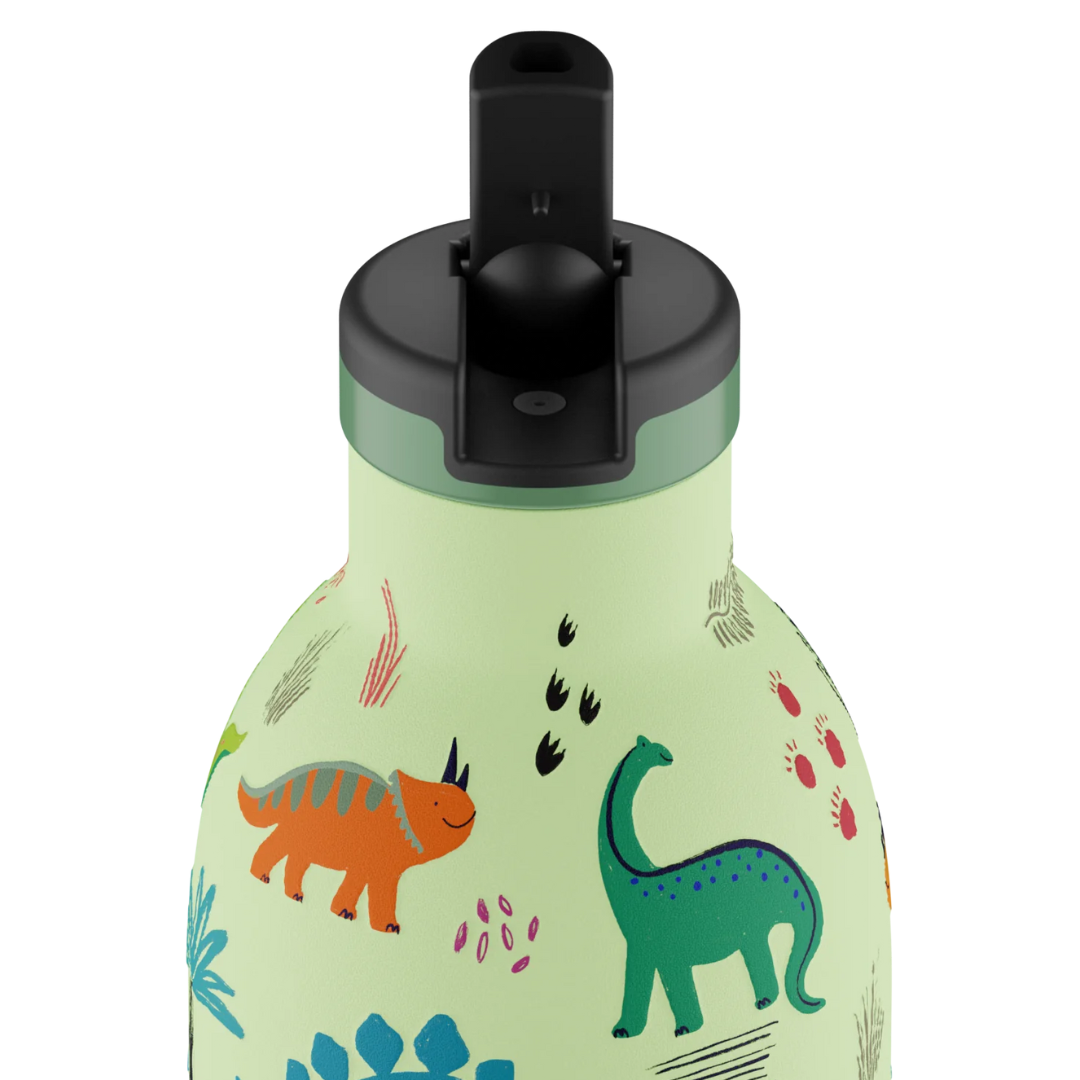 Borraccia termica 24Bottles Clima - kids Jurassic Friends 330ml cannuccia