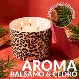 Candela in ceramica con coperchio "Leopardo" . Fisura