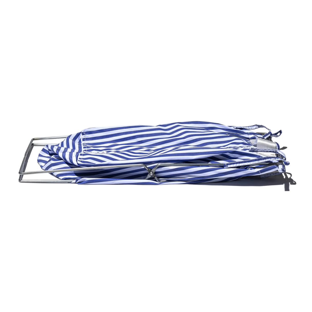 Cesto per la biancheria pieghevole in tessuto per camicie / Strisce strette blu - Puebco