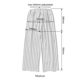 Pantalone in cotone a righe Bianco / Blu - Puebco