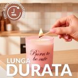 Candela in vetro "Born to be cute" . Fisura