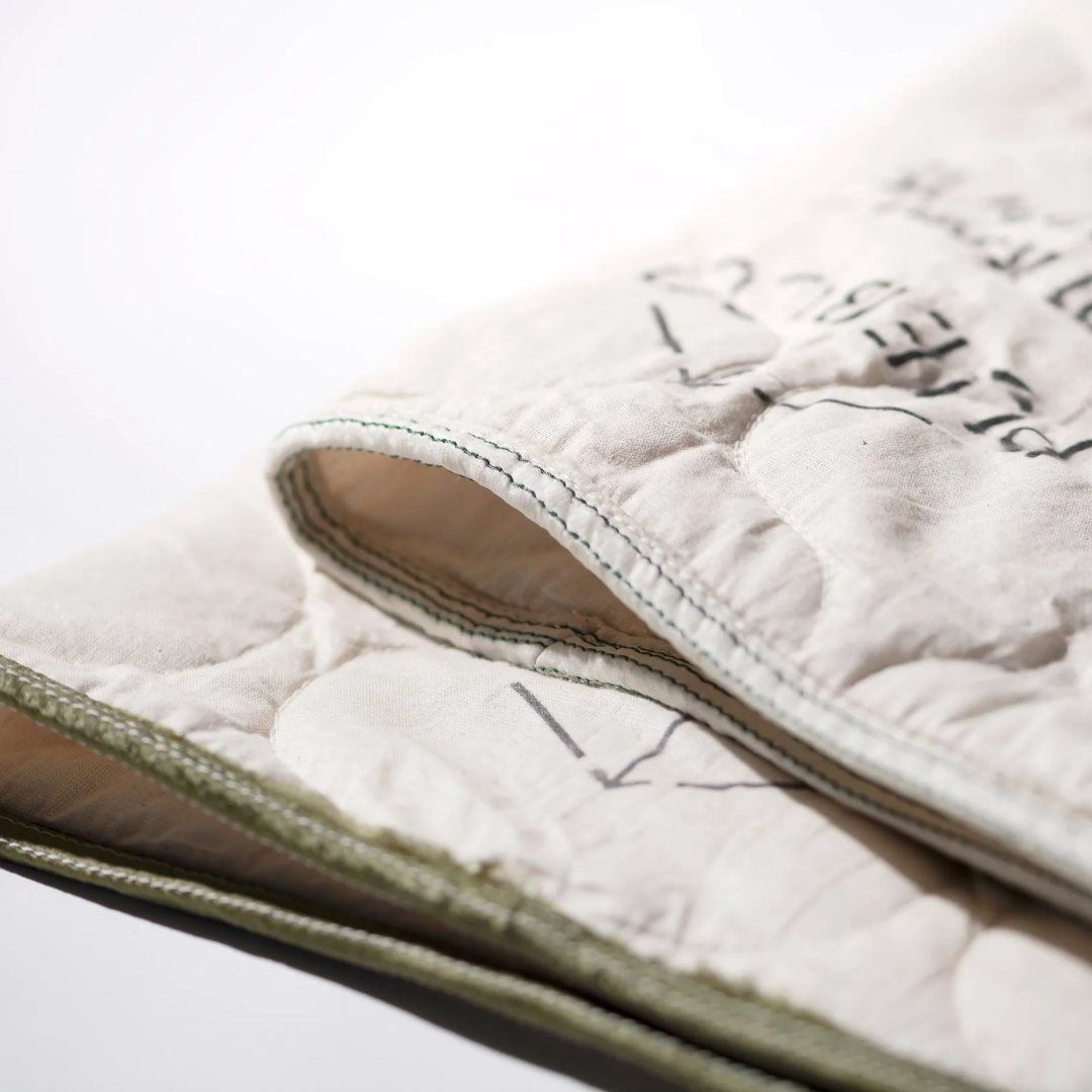 COPERTA TRAPUNTATA VINTAGE PARACHUTE LINE / Oliva - Puebco