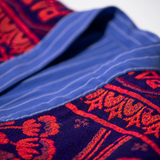 Abito Kimono Reversibile Blu in tessuto per tappeti - Puebco