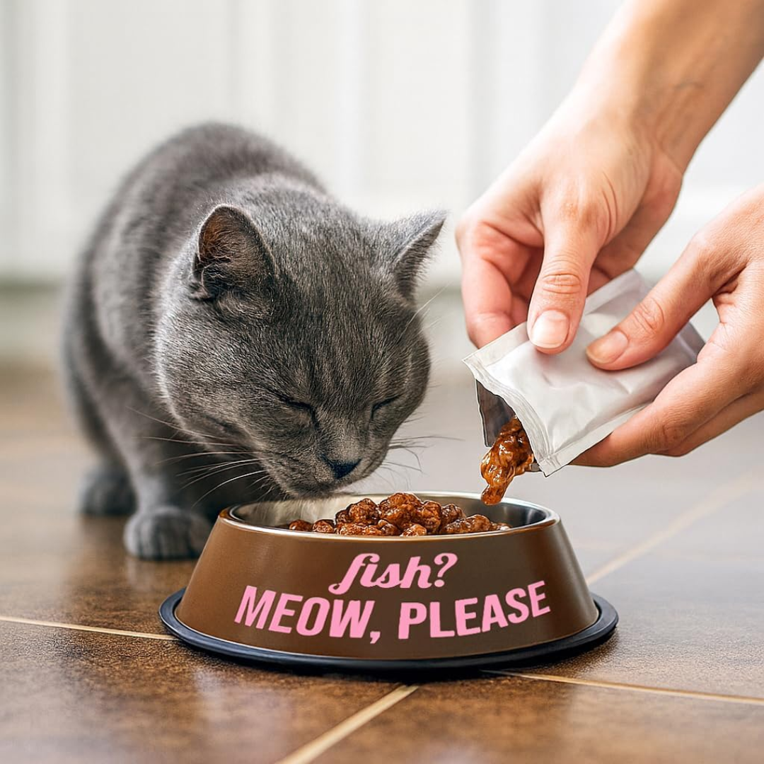 Ciotiola Cibo Animali "fish? meow, please, milk?" Fisura