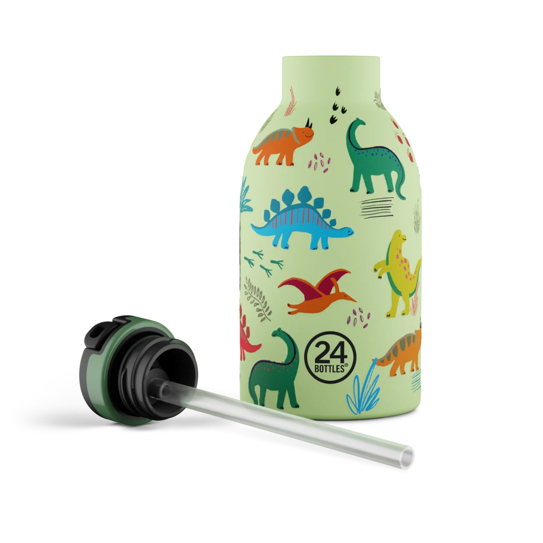 Borraccia termica 24Bottles Clima - kids Jurassic Friends 330ml cannuccia