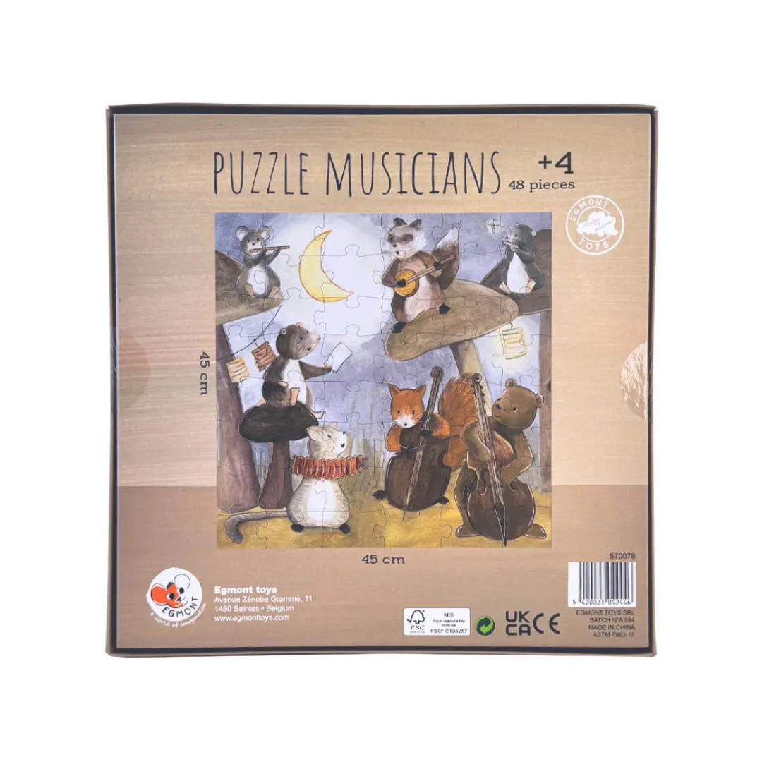 Puzzle dei musicisti della foresta (48 pezzi) - Egmont Toys