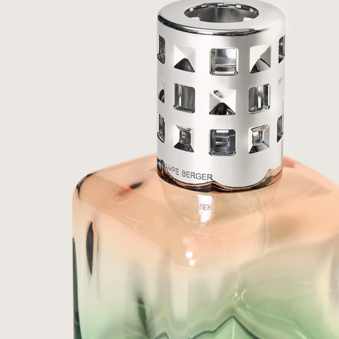 Lampada Catalitica Lampe Berger Collezione Glacon Pesca/Verde + 250ml Scorza di Verbena