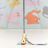 Ombrello richiudibile Original Duckhead Ice Blue con Gatti