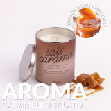 Candela in latta di metallo "Salt Caramel" . Fisura