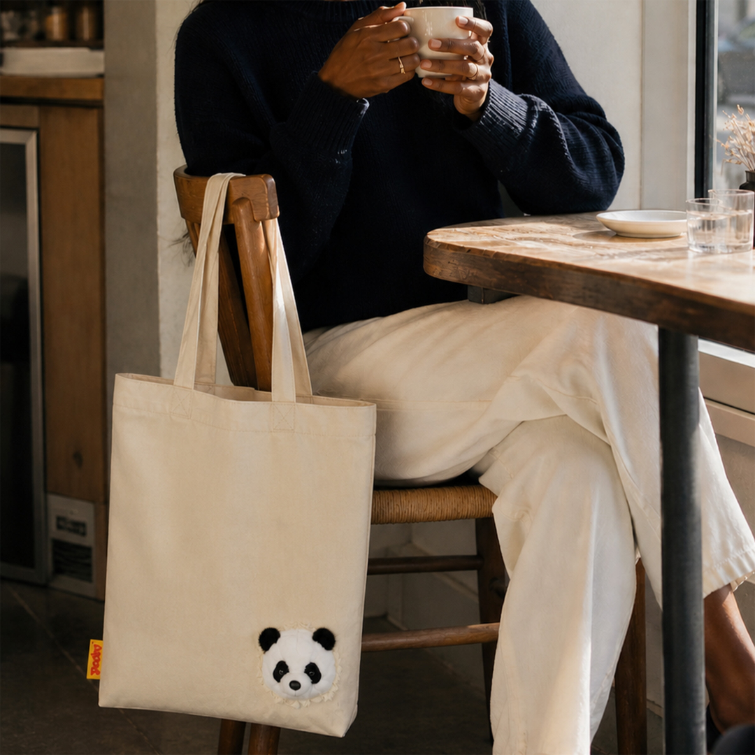 Borsa Tote con testa di Panda - Suck UK