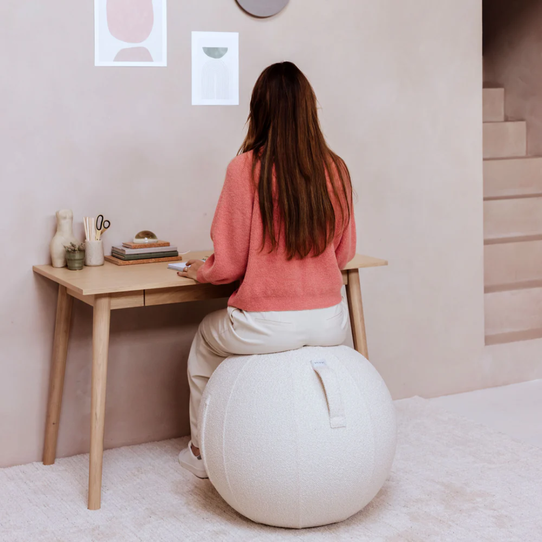Palla da seduta VLUV DIVA Buclé 65cm. col. Bianco