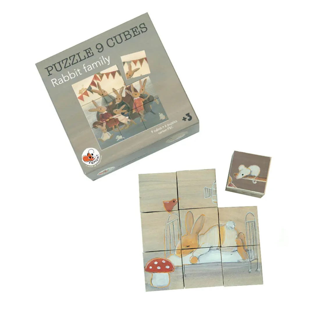 Puzzle del cubo della famiglia del coniglio - Egmont Toys